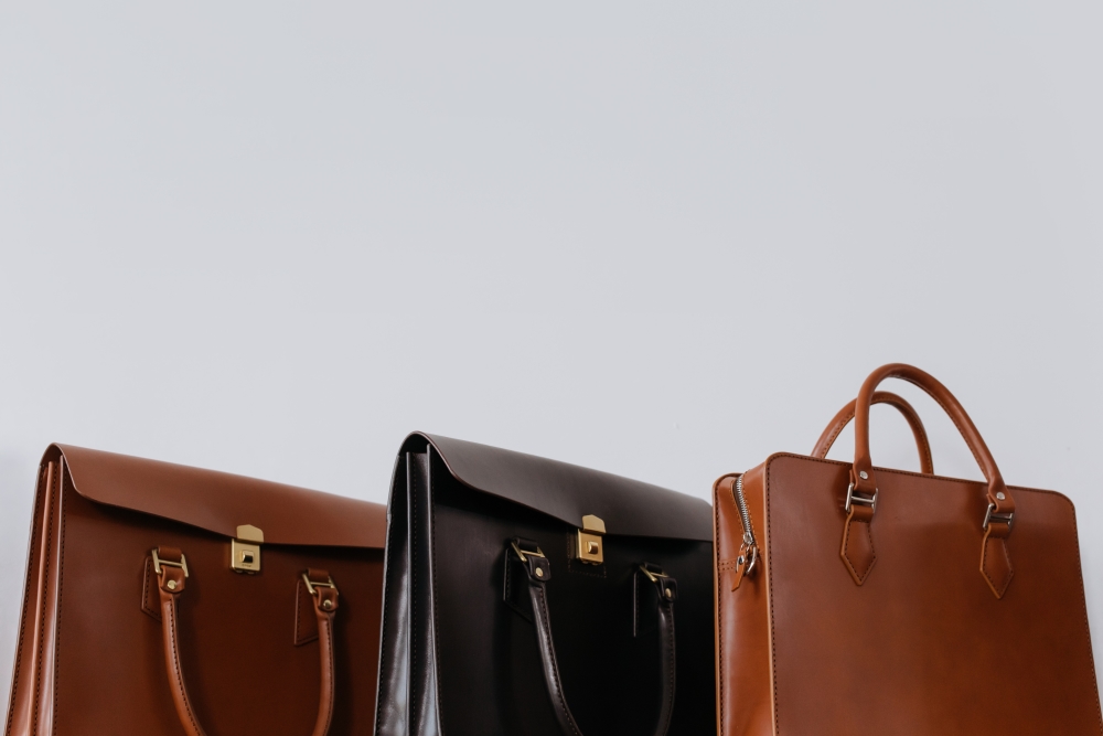 Handbags made from synthetic leather often use nitrile rubber